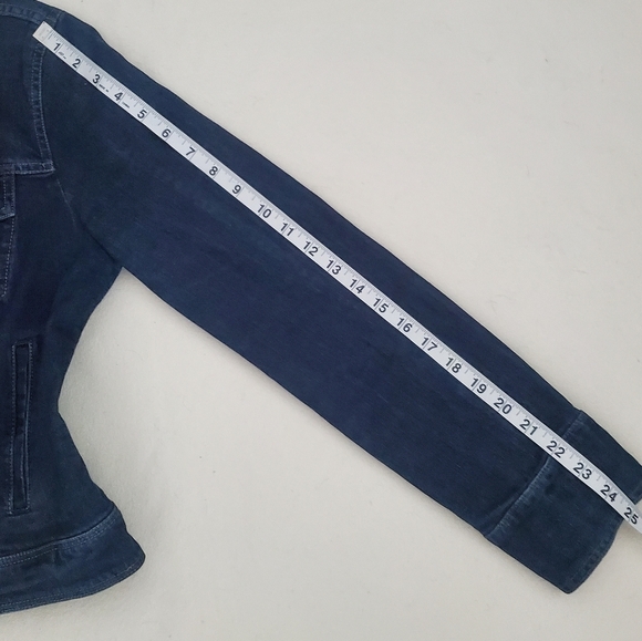 J. Crew Dark Blue Jean Jacket Women's SIZE LARGE. - Picture 15 of 16